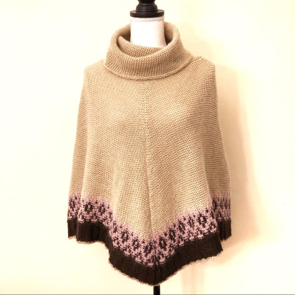 Stambecco 🍁Made in Italy Cowl Neck Sweater Poncho